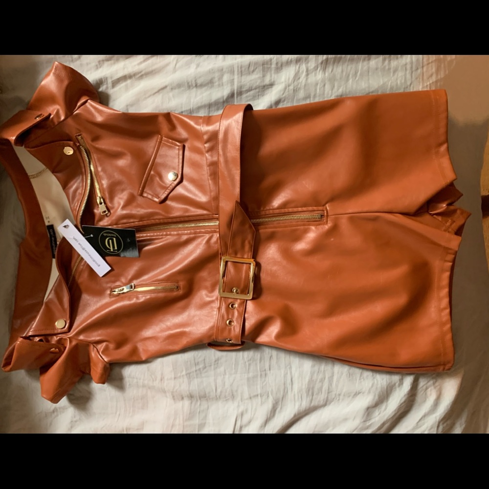 Leather romper